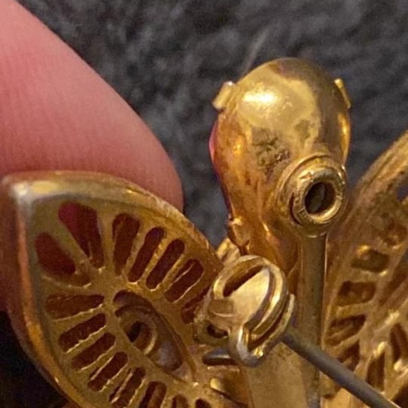 Vintage pink brooch (AL) - Picture 4 of 4